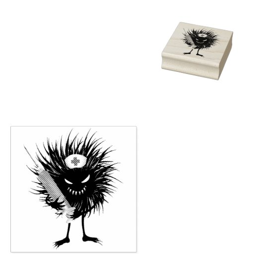 Funny Evil Character Nurse Syringe Gothic Rubberstempel (Gestempeld)