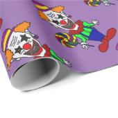 Funny Evil Clown etende Lollipop Snoep Cartoon Cadeaupapier (Rol Hoek)