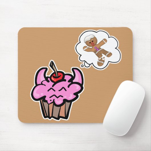 Funny Evil Cookie Killer Cupcake Muismat (Met muis)