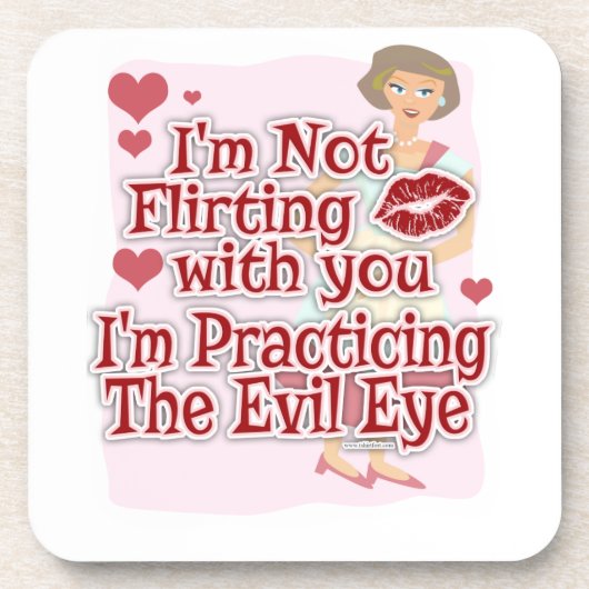 Funny Evil Eye Housewife Gezegde Bier Onderzetter (Voorkant)