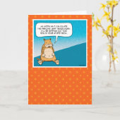 Funny Evil Kat Plans aanval Birthday Kaart (Gele Bloem)