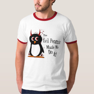 Funny Evil Penguin™ Jongens T T-shirt