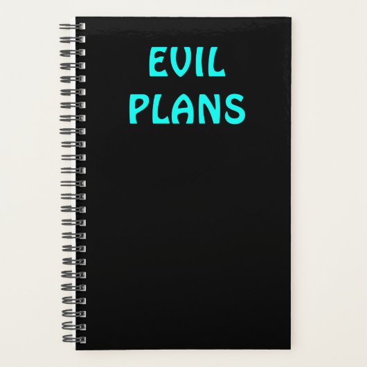 Funny "EVIL PLANS" Planner (Voorkant)