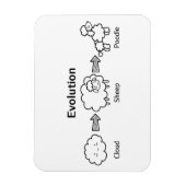 Funny evolutie van wolken naar schapen en poedel magneet (Verticaal)