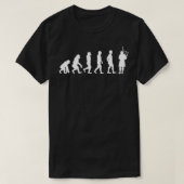 Funny Evolution Bagpipe Player T-shirt (Design voorkant)