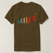 Funny Evolution of Badminton Player T-shirt (Design voorkant)