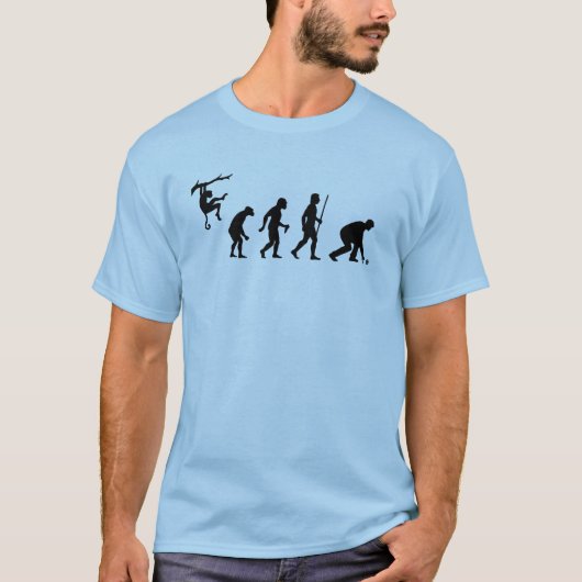 Funny Evolution of Lawn Bowls T-shirt (Voorkant)