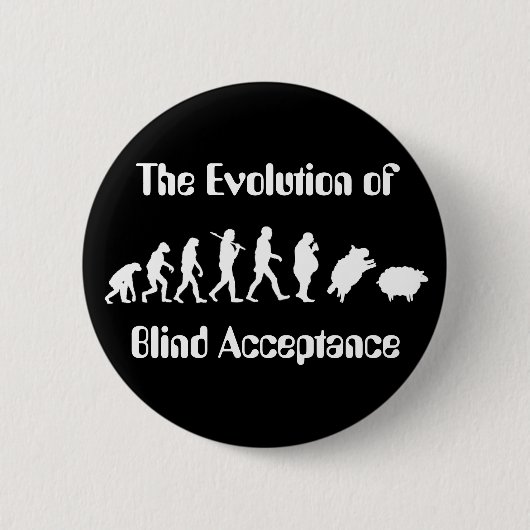 Funny Evolution of Man Parody Ronde Button 5,7 Cm (Voorkant)
