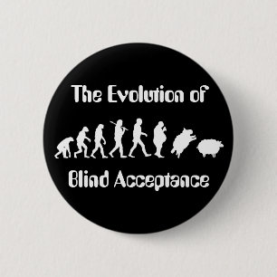 Funny Evolution of Man Parody Ronde Button 5,7 Cm