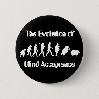 Funny Evolution of Man Parody Ronde Button 5,7 Cm