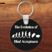 Funny Evolution of Man Parody Sleutelhanger (Voorkant)