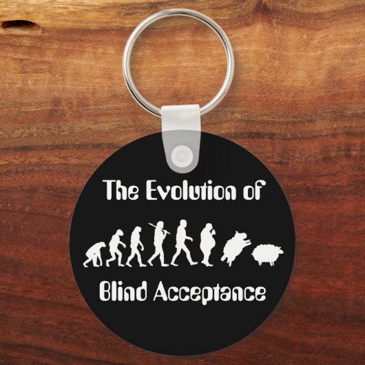 Funny Evolution of Man Parody Sleutelhanger (Voorkant)