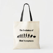 Funny Evolution of Man Parody Tote Bag (Voorkant)
