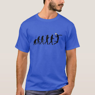 Funny Evolution of Man - Sports Volleyball T-shirt