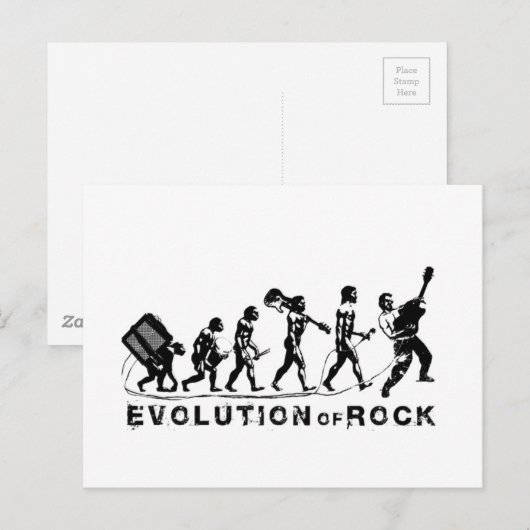 Funny Evolution of Rock Briefkaart (Voorkant / Achterkant)