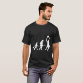 Funny Evolution Of Tennis Design Mannen Jongens Te T-shirt (Voorkant volledig)