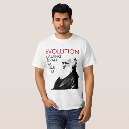 Funny Evolution T-shirt (Voorkant volledig)