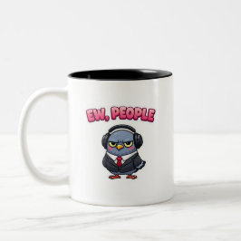 Funny Ew People Pigeon Office Coffee Mug Tweekleurige Koffiemok