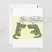 Funny Ex Husband Alligator Purse Briefkaart (Voorkant / Achterkant)