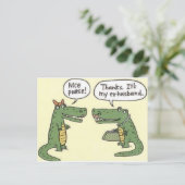 Funny Ex Husband Alligator Purse Briefkaart (Staand voorkant)