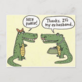 Funny Ex Husband Alligator Purse Briefkaart (Voorkant)