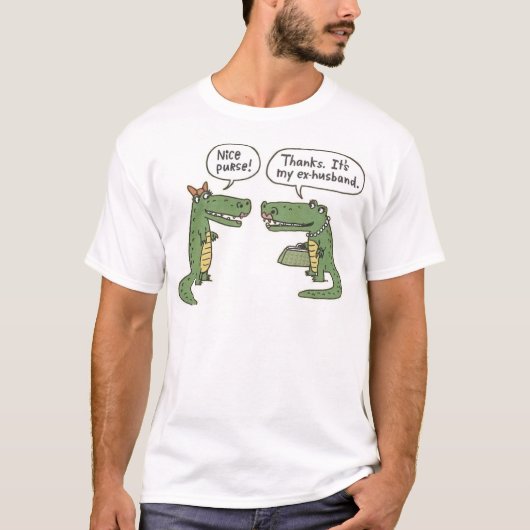 Funny Ex Husband Alligator Purse T-shirt (Voorkant)