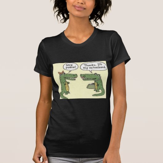 Funny Ex Husband Alligator Purse T-shirt (Voorkant)
