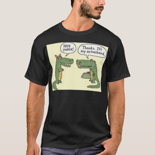 Funny Ex Husband Alligator Purse T-shirt (Voorkant)