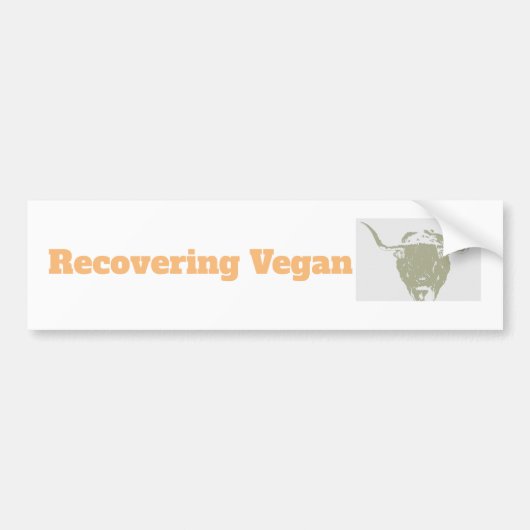 Funny Ex-vegan Bumpersticker (Voorkant)