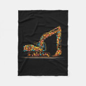 Funny Excavator Christmas Graphics Lights Lover  Fleece Deken (Voorkant)