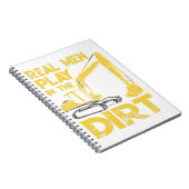 Funny Excavator Construction Notitieboek (Rechterzijde)