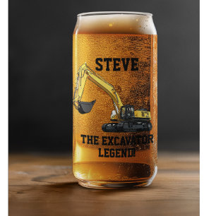 Funny Excavator Legend Heavy Equipment Operator Blikvorm Glas