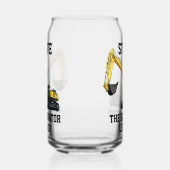 Funny Excavator Legend Heavy Equipment Operator Blikvorm Glas (Links)