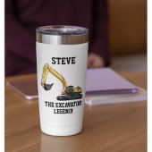 Funny Excavator Legend Heavy Equipment Operator Geïsoleerde Drinkbeker
