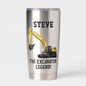 Funny Excavator Legend Heavy Equipment Operator Geïsoleerde Drinkbeker (Achterkant)
