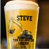 Funny Excavator Legend Heavy Equipment Operator Glas