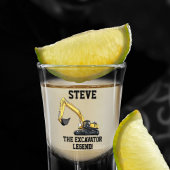 Funny Excavator Legend Heavy Equipment Operator Shot Glas