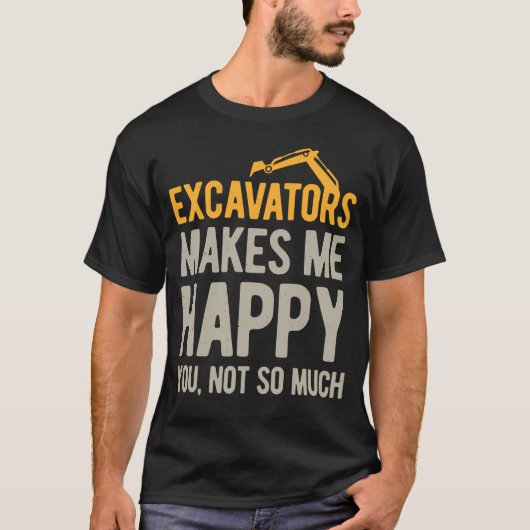 Funny Excavator T-shirt (Voorkant)