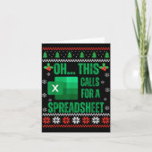 Funny Excel Spreadsheets Christmas Sweater Lover A Kaart (Voorkant)