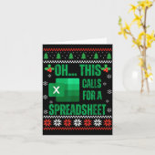 Funny Excel Spreadsheets Christmas Sweater Lover A Kaart (Gele Bloem)