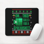 Funny Excel Spreadsheets Christmas Sweater Lover A Muismat (Met muis)