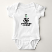 Funny Excel Spreadsheets Lover Gift Romper (Voorkant)