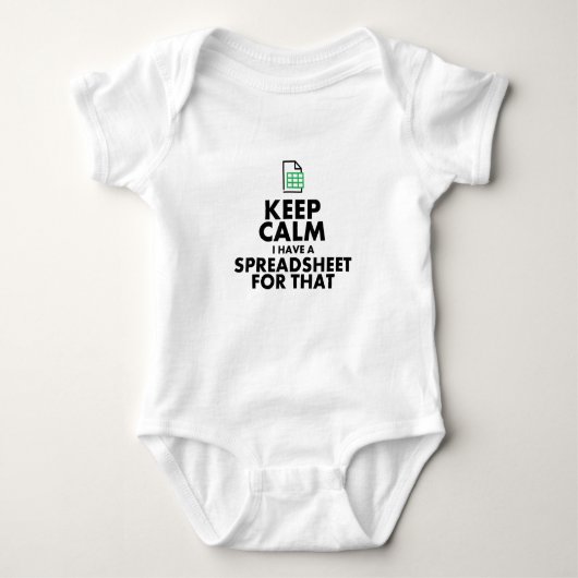 Funny Excel Spreadsheets Lover Gift Romper (Voorkant)
