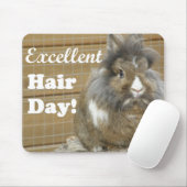 Funny "Excellent Hair Day" voor konijn Muismat (Met muis)