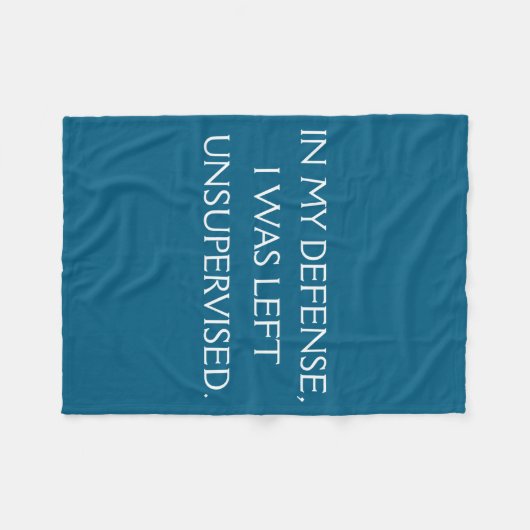 Funny Excuse Quote On The Back  Fleece Deken (Voorkant (Horizontaal))