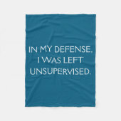 Funny Excuse Quote On The Back  Fleece Deken (Voorkant)