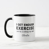 Funny Exercise aangepaste naam mokken (Links)