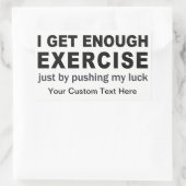 Funny Exercise aangepaste stickers (Tas)