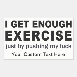 Funny Exercise aangepaste stickers
