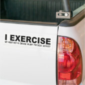 Funny Exercise bumpersticker (Op Truck)